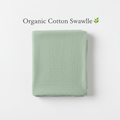 Organic Cotton Swaddle Blanket in sage green