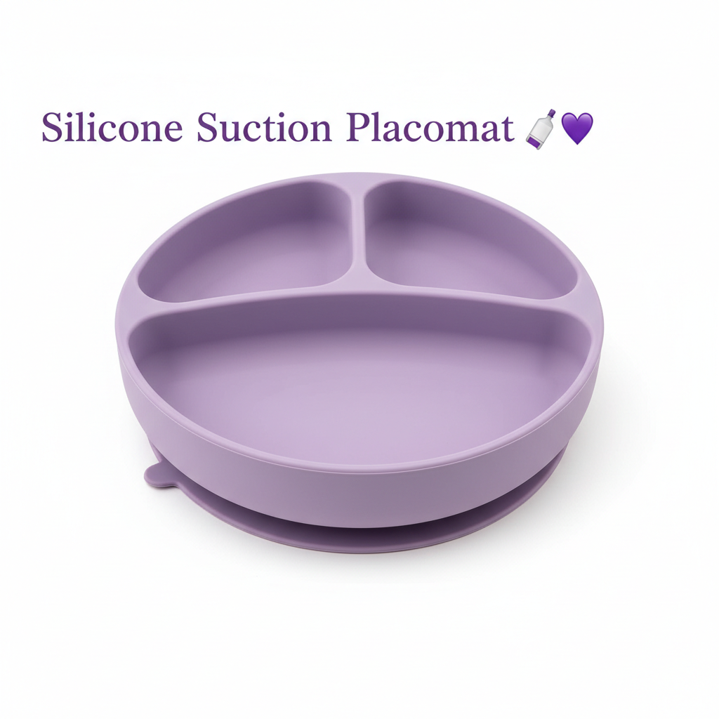 Silicone Suction Baby Placemat in lavender